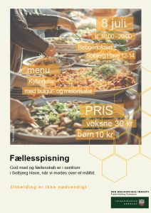 Invitation til fællesspisning i Solbjerg Have